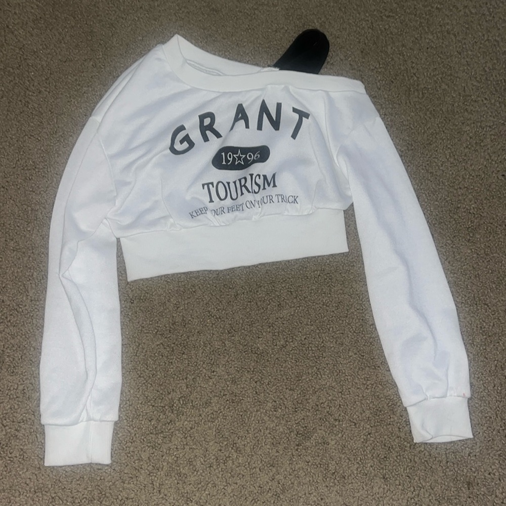 white small long sleeve shirt from shein